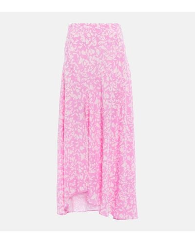 Isabel Marant Sakura Silk-blend Chiffon Midi Skirt - Pink