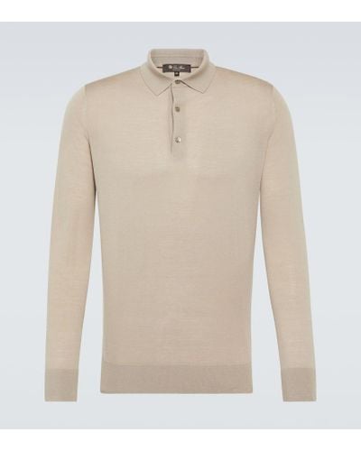 Loro Piana Polopullover aus Schurwolle - Natur