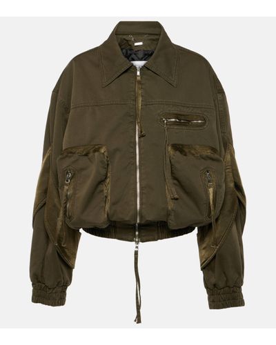 Blumarine Veste bomber en jean - Vert