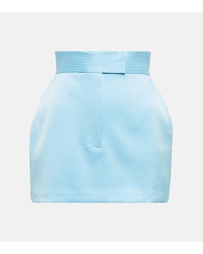 Alex Perry Lark Satin Crepe Miniskirt - Blue
