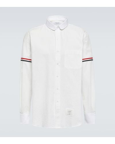 Thom Browne Camisa de algodon - Blanco
