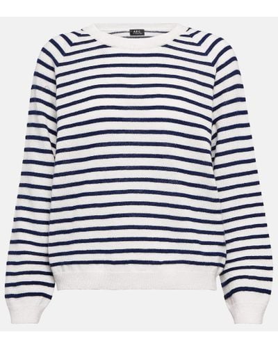 A.P.C. Pullover Pull Lilas aus Wolle - Blau