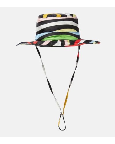 Emilio Pucci Hut aus Seiden-Twill - Mehrfarbig
