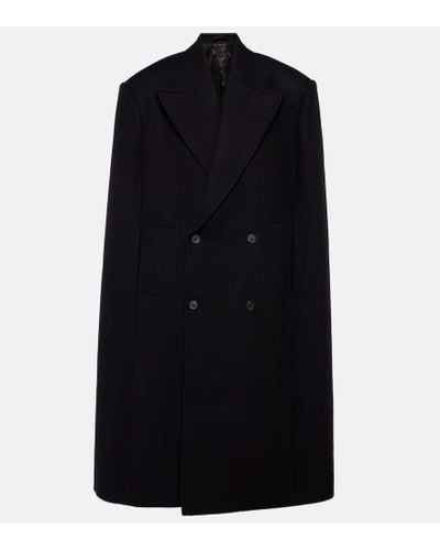 Wardrobe NYC Mantella doppiopetto in lana vergine - Nero