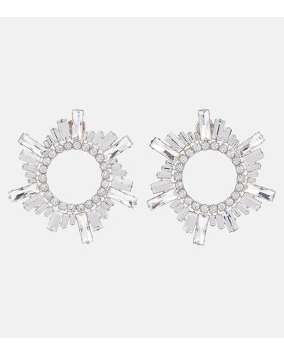 AMINA MUADDI Begum Crystal-embellished Earrings - Metallic