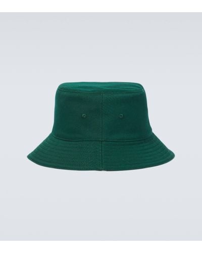 Burberry Check Reversible Twill Bucket Hat - Green
