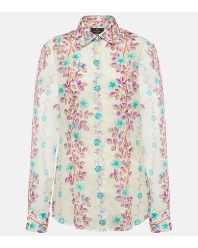 Etro Floral Cotton Shirt - White