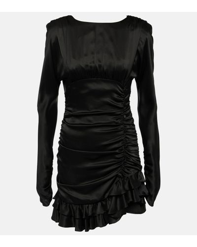 Alessandra Rich Silk Minidress - Black