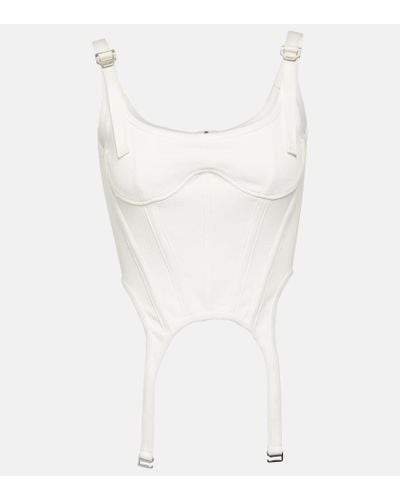 Dion Lee Bustier in cotone - Bianco