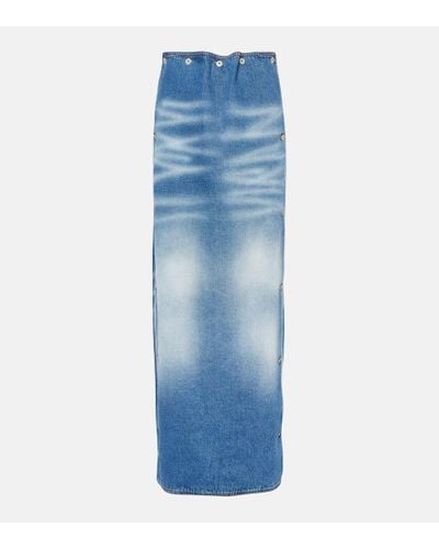 Y. Project Classic Button Panel Straight Jeans - Blue