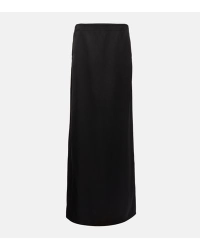 Bottega Veneta Silk Twill Skirt - Black