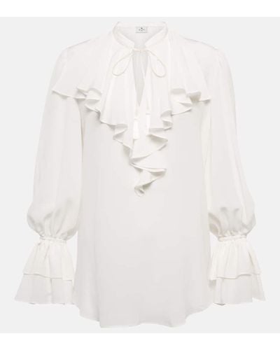 Etro Bluse aus Seide - Weiß