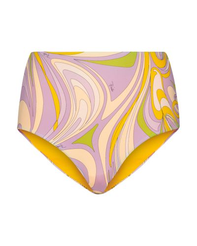 Emilio Pucci High-rise Printed Bikini Bottoms - Yellow