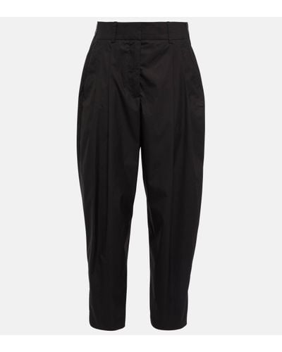 Alaïa Alaia Barrel-leg Cotton-blend Trousers - Black