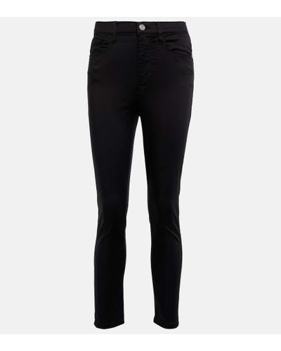 FRAME Ali High-rise Skinny Jeans - Black