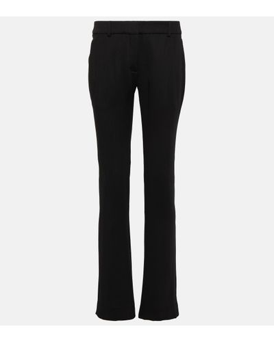 Acne Studios Low-rise Wool-blend Straight Trousers - Black