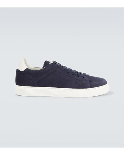 Brunello Cucinelli Sneakers aus Veloursleder - Blau