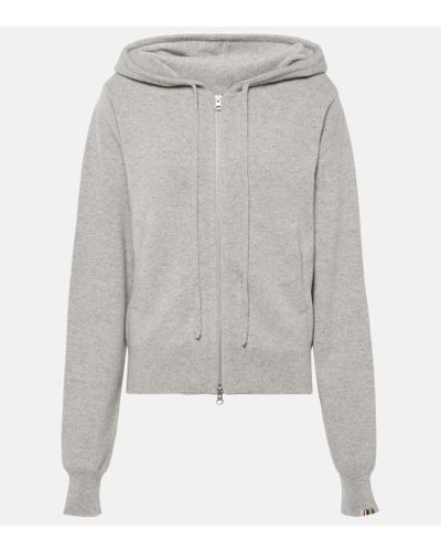 Extreme Cashmere N°318 Hood Cashmere-blend Zip-up Hoodie - Gray