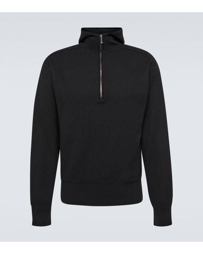 Burberry Sweat-shirt a capuche en laine - Noir