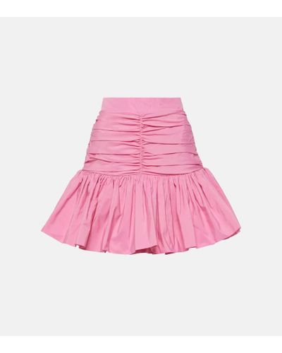 Patou Minifalda de faya de tiro alto - Rosa