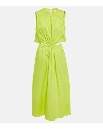 Proenza Schouler Cutout Cotton Midi Dress - Green