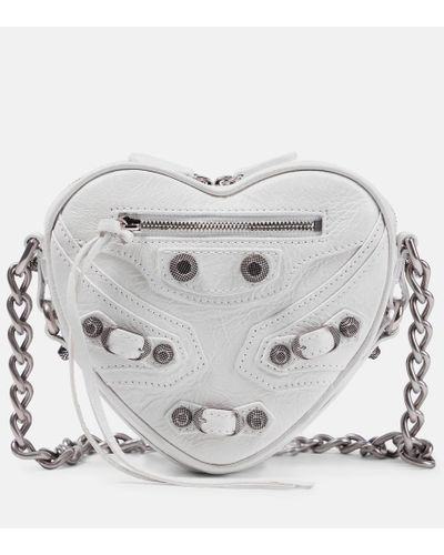 Balenciaga Schultertasche Le Cagole Heart Mini - Mettallic