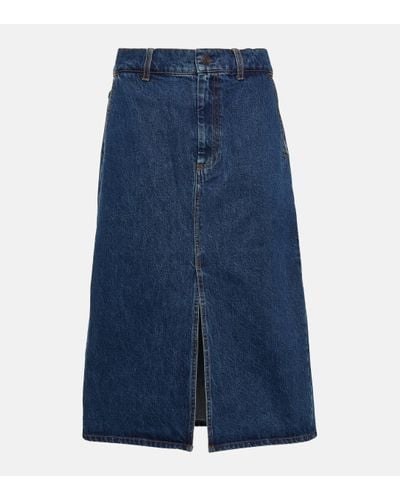 Co. Denim Midi Skirt - Blue