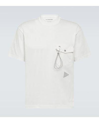 and wander T-shirt Pocket T in misto cotone - Bianco