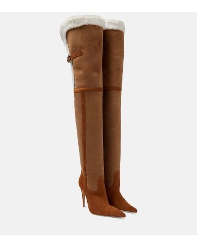 Magda Butrym Suede Over-the-knee Boots - Brown