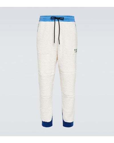 3 MONCLER GRENOBLE Pantalones deportivos de forro polar - Blanco