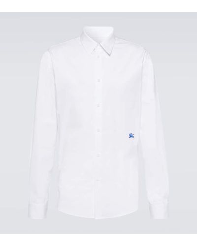 Burberry Camisa de algodon con etiqueta Prorsum - Blanco