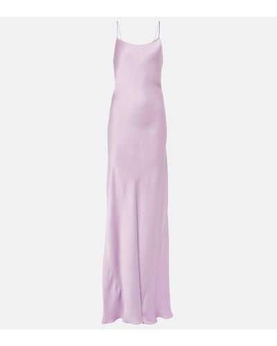 Victoria Beckham Satin Gown - Purple