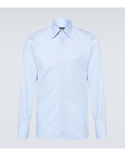 Tom Ford Cotton Poplin Shirt - Blue