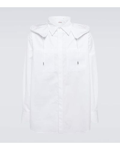Valentino Hooded Cotton Shirt - White