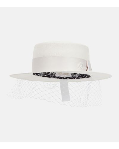 Maison Michel Bridal Kiki Hat - White