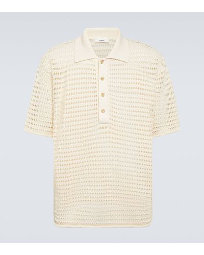Commas Pointelle Polo Shirt - Natural