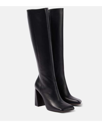 AMINA MUADDI Botas altas Marine 95 de piel napa - Negro