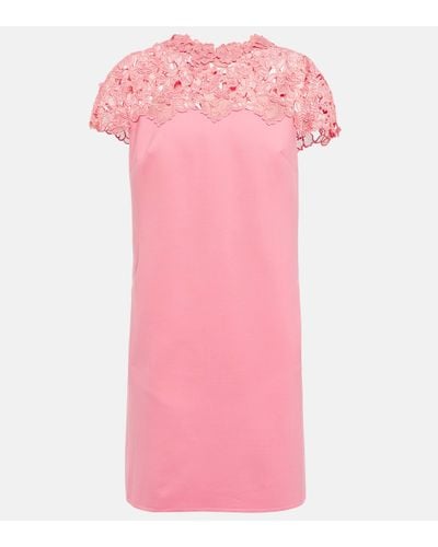 Oscar de la Renta Lace-trimmed Minidress - Pink