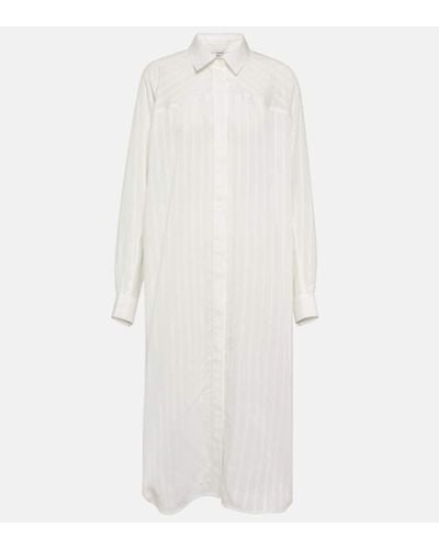 Totême Striped Jacquard Shirt Dress - White