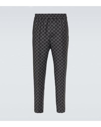 Gucci GG Flannel Wool jogging Pant - Gray