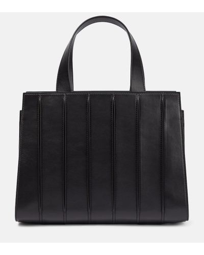Max Mara Whitney Medium Leather Tote Bag - Black