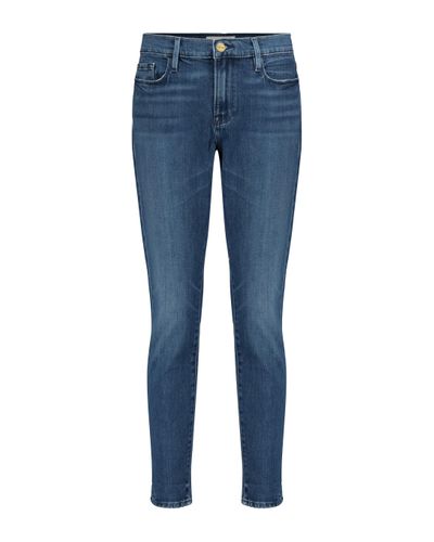 FRAME Mid-Rise Skinny Jeans Le Garçon - Blau