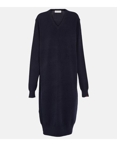 Extreme Cashmere N°187 Merlin Cashmere-blend Sweater Dress - Blue