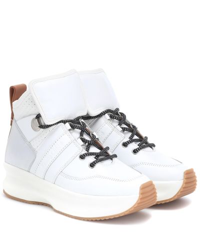 See By Chloé Platform Lace-up Sneakers - White