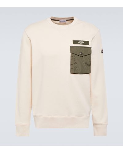 Moncler Cotton-blend Sweatshirt - Natural