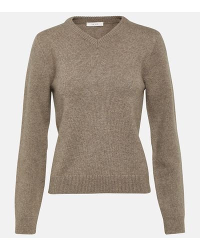 The Row Enrica Cashmere Jumper - Brown