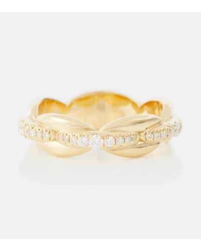 Melissa Kaye Ada 18kt Gold Ring With Diamonds - Metallic