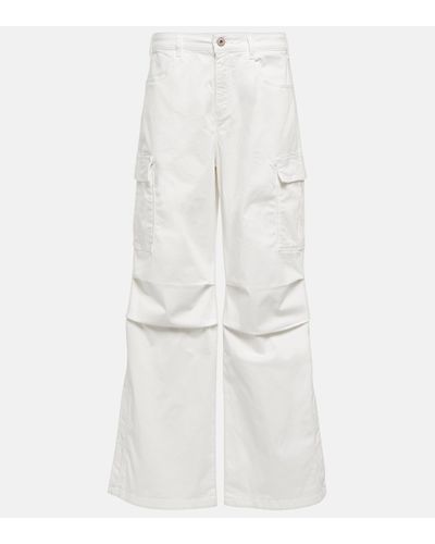 AG Jeans Cargo Moon High-rise Wide-leg Trousers - White