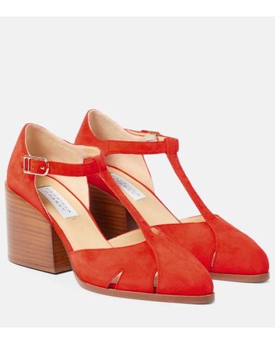 Gabriela Hearst Hawes Suede Court Shoes - Orange