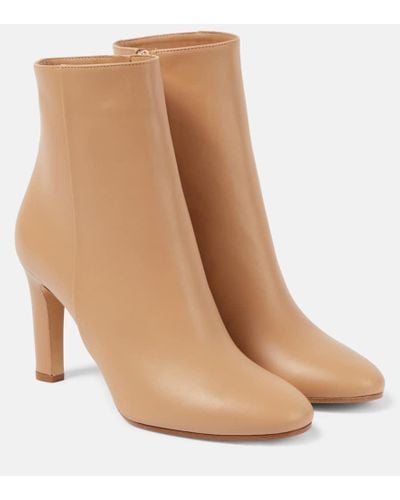 Gabriela Hearst Lila Leather Ankle Boots - Natural